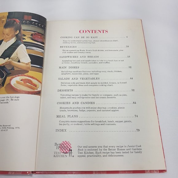 Vintage Better Homes & Gardens JUNIOR Cookbook Meredith Publishing Kids Cookbook - Picture 5 of 16